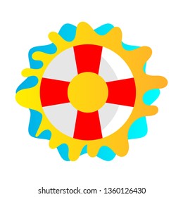 lifebuoy icon - lifesaver isolated, preserver life element illustration - Vector lifebelt