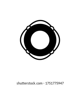 Lifebuoy icon, logo isolated on white background