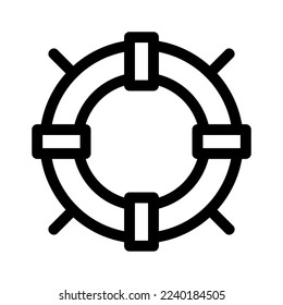 lifebuoy icon or logo isolated sign symbol vector illustration - high quality black style vector icons
