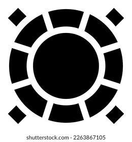 lifebuoy icon or logo isolated sign symbol vector illustration - high quality black style vector icons