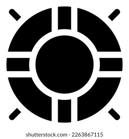 lifebuoy icon or logo isolated sign symbol vector illustration - high quality black style vector icons