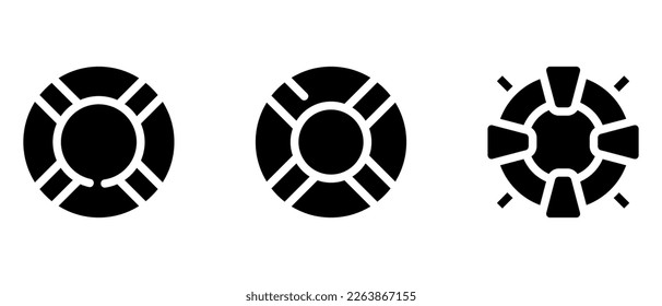 lifebuoy icon or logo isolated sign symbol vector illustration - high quality black style vector icons