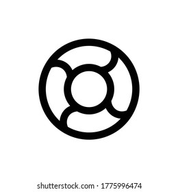 Lifebuoy Icon Logo Template Vector Design Illustration 