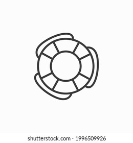 Lifebuoy Icon Logo Vector Symbol. Lifeguard Icon. Lifebuoy icon logo vector illustration