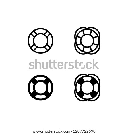 Lifebuoy Icon Logo Vector Symbol. Lifeguard Icon