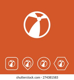 Lifebuoy Icon on Flat UI Colors with Different Shapes. Eps-10.