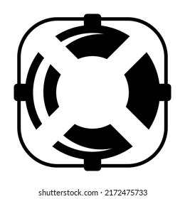 Lifebuoy icon on white background