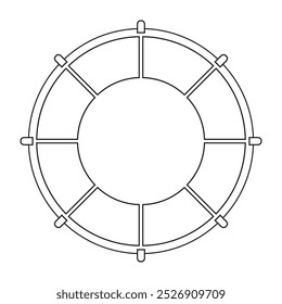 The lifebuoy icon. The outline of a lifebuoy. Vector illustration isolated on a white background for design and web.