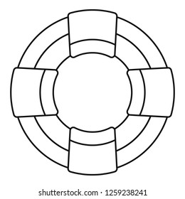 Lifebuoy icon. Outline lifebuoy vector icon for web design isolated on white background