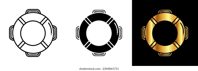 The Lifebuoy Icon represents a life-saving floatation device typically used in water rescue situations.