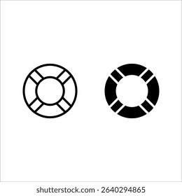 Lifebuoy icon set. for mobile concept color editable