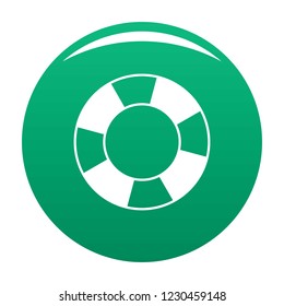 Lifebuoy icon. Simple illustration of lifebuoy vector icon for any design green