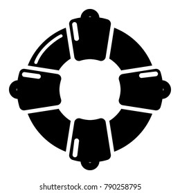 Lifebuoy icon. Simple illustration of lifebuoy vector icon for web