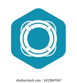 Lifebuoy icon in simple style isolated vector illustration