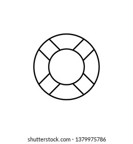 lifebuoy icon. Simple thin line, outline vector of summer icons for UI and UX, website or mobile application