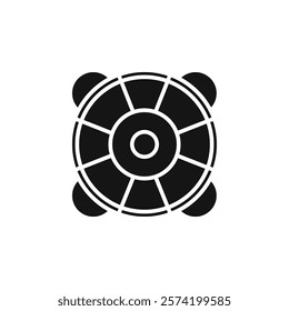 Lifebuoy icon Simple thin line flat symbol