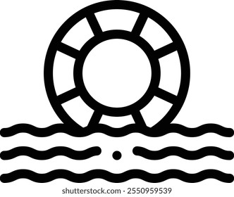 lifebuoy icon. Thin Linear Style Design Isolated On White Background