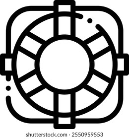 lifebuoy icon. Thin Linear Style Design Isolated On White Background