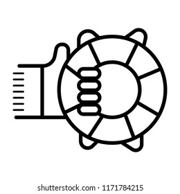 Lifebuoy icon vector