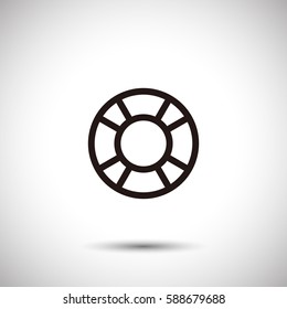 Lifebuoy icon vector