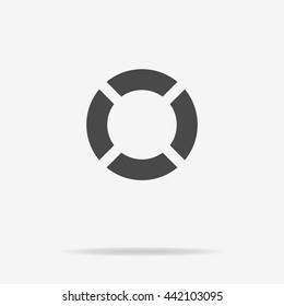 Lifebuoy icon. Vector concept illustration for design.