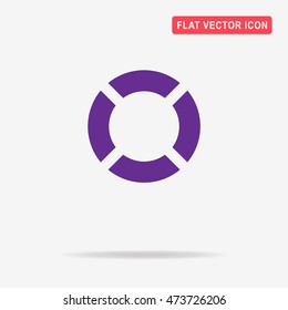 Lifebuoy icon. Vector concept illustration for design.