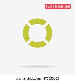 Lifebuoy icon. Vector concept illustration for design.