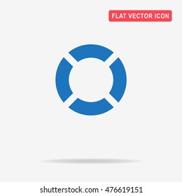 Lifebuoy icon. Vector concept illustration for design.