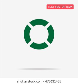 Lifebuoy icon. Vector concept illustration for design.