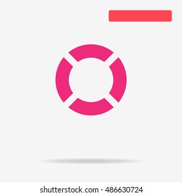 Lifebuoy icon. Vector concept illustration for design.