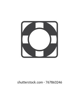 Lifebuoy icon vector, filled flat sign, solid pictogram isolated on white. Safety life buoy, help symbol, logo illustration.