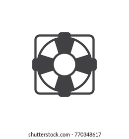 Lifebuoy icon vector, filled flat sign, solid pictogram isolated on white. Lifebelt symbol, logo illustration.