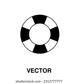 Lifebuoy icon vector flat illustration on white background..eps