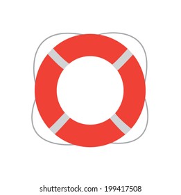 Lifebuoy icon. Vector illustration.