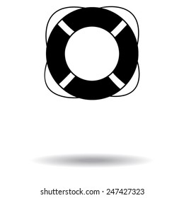 Lifebuoy icon. Vector illustration.
