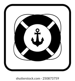Lifebuoy icon. Vector illustration