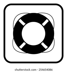 Lifebuoy icon. Vector illustration 
