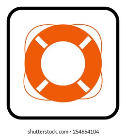 Lifebuoy icon. Vector illustration 