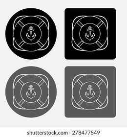 Lifebuoy icon. Vector illustration