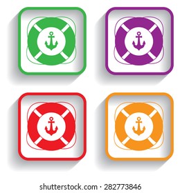 Lifebuoy icon. Vector illustration
