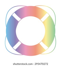 Lifebuoy icon. Vector illustration.