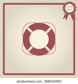 Lifebuoy icon. Vector illustration.