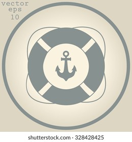 Lifebuoy icon. Vector illustration