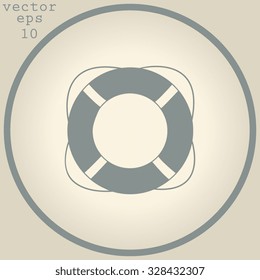  Lifebuoy icon. Vector illustration