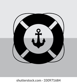Lifebuoy icon. Vector illustration