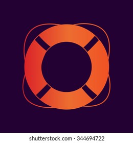 Lifebuoy icon. Vector illustration