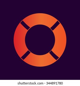 Lifebuoy icon. Vector illustration