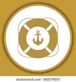 Lifebuoy icon. Vector illustration