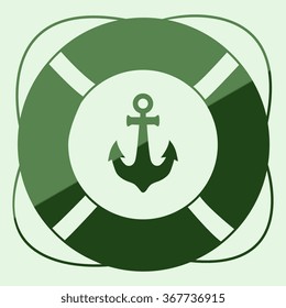 Lifebuoy icon. Vector illustration.
