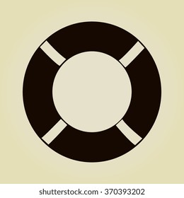 Lifebuoy icon. Vector illustration
